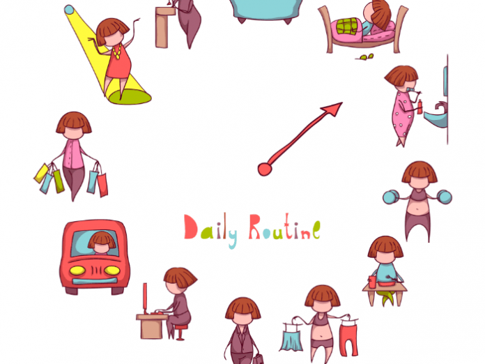 person in their daily routine