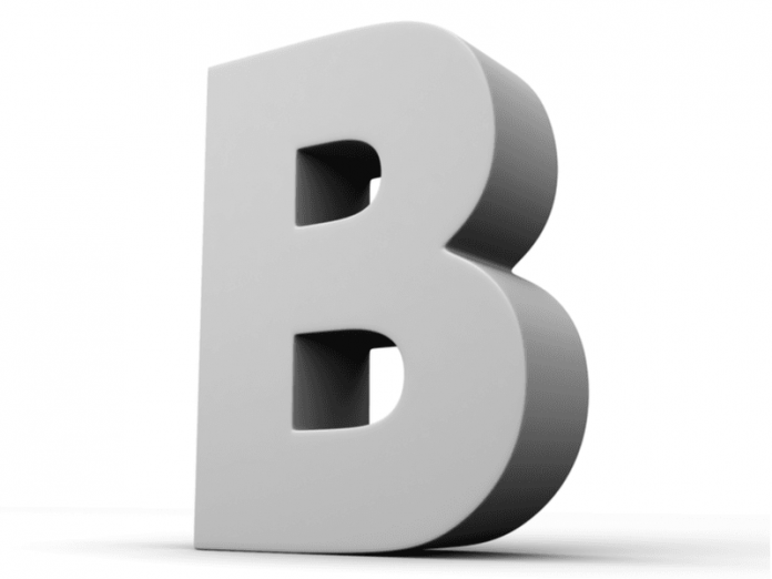A picture of the capital letter B