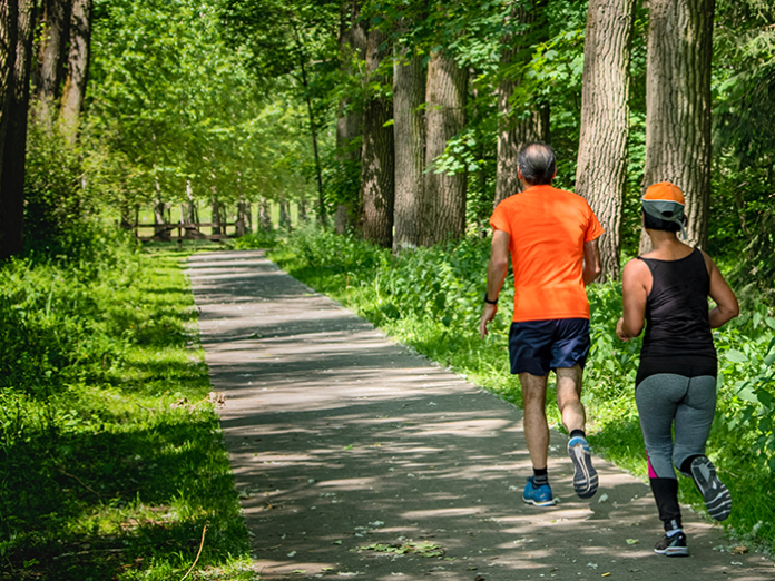 people running outside