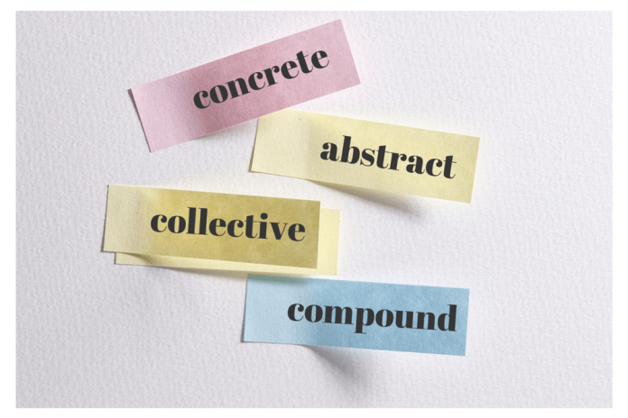 Nouns: concrete, abstract, collective, compound