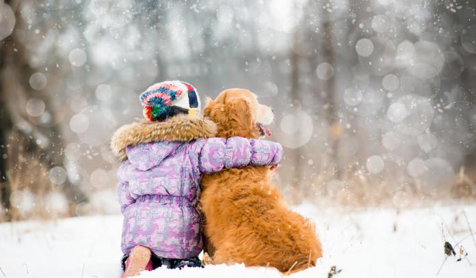 dog and girl