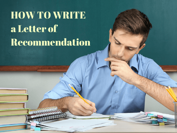 how to write a letter of recommendation