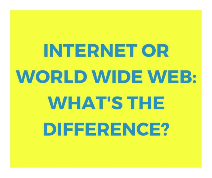 internet or world wide web?