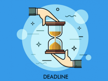 image of hourglass symbolizing planning with deadlines
