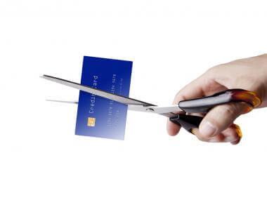A cut-up credit card