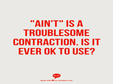 ain't