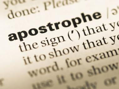apostrophe in the dictionary