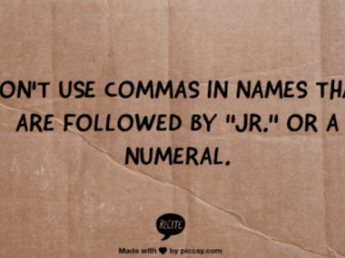 Comma before jr.