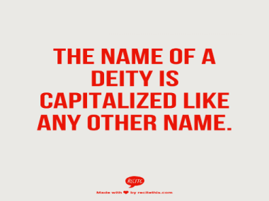 capitalize god