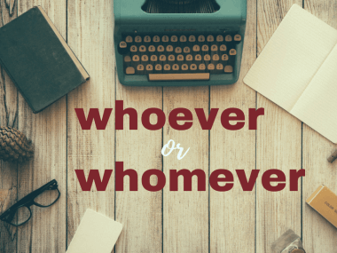 a typewriter with the words whoever or whomever