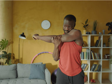 Stretching rear deltoids