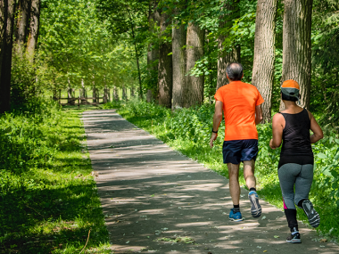 people running outside