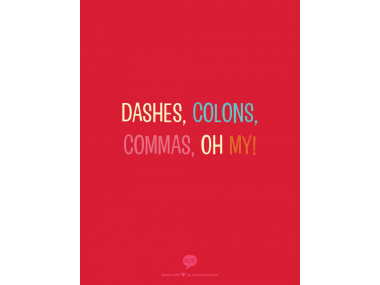 dashescoloncomma