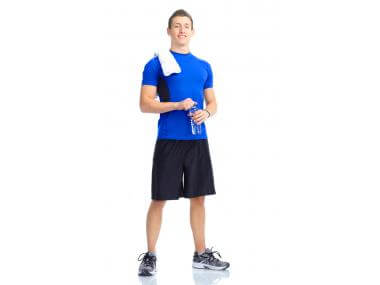 Man exercising outdoors to prepare for summer activities