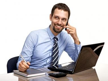 Businessman on the phone