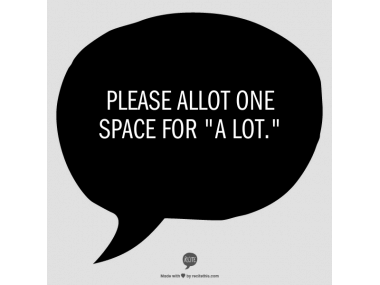 allot a lot