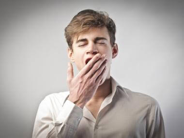 man yawn