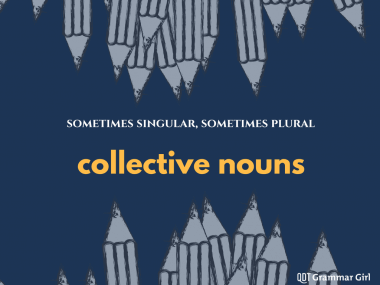 Sometimes collective nouns are singular and sometimes they're plural.
