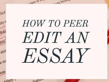 How to peer edit an essay
