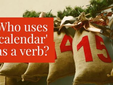 'calendar' as a verb