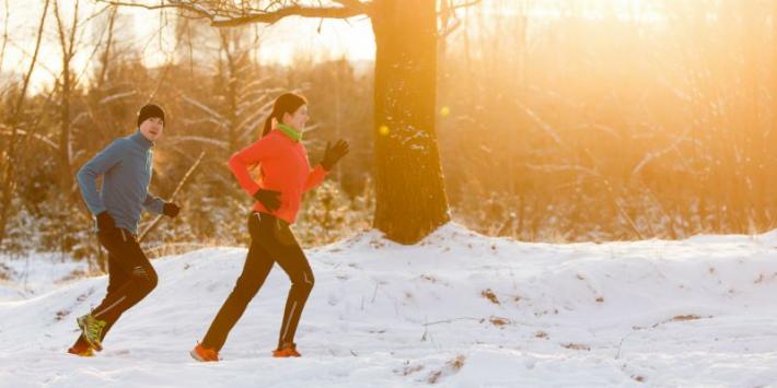 image of people exercising in the cold of winter