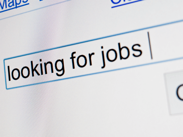 a google search that says looking for jobs