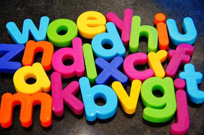 A picture of ABCs and more letters from the alphabet