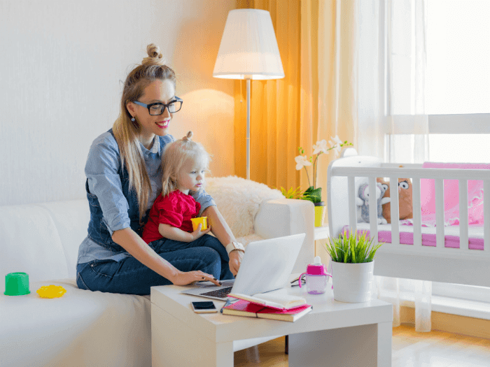a stay-at-home mom making money on the side