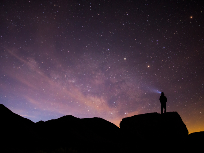 Awe-inspiring starry sky at night.