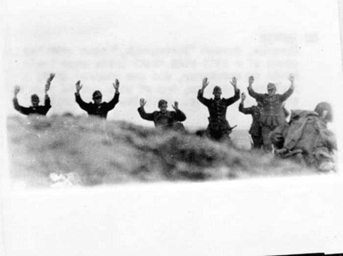 German Surrender at Omaha Beach