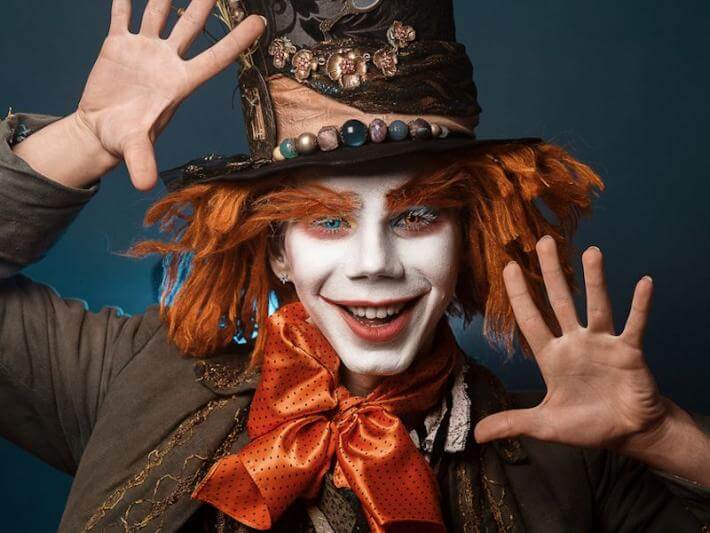 The mad hatter from Alice in Wonderland