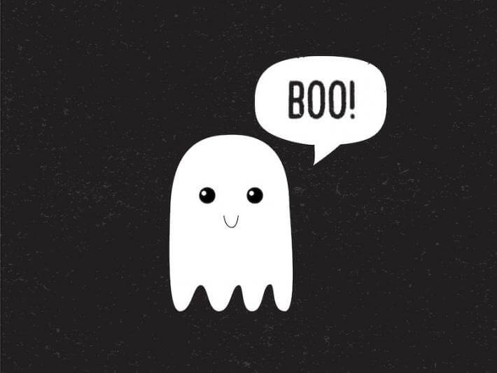 a ghost that says boo