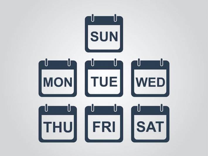 icons of days of the week