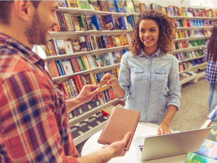 buying books with credit card