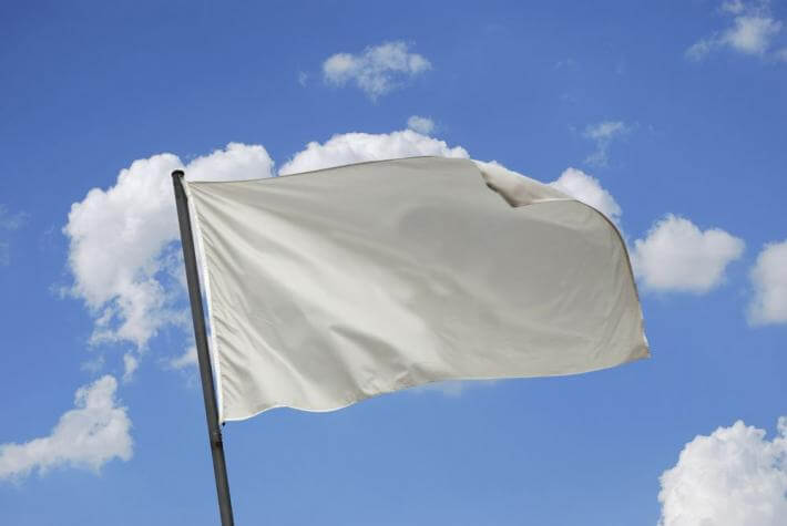 A white flag representing capitulation