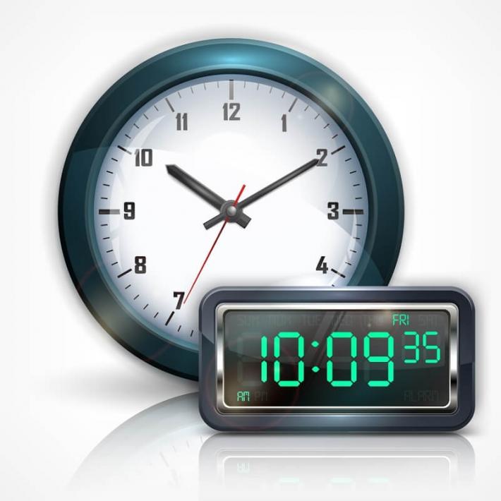 analog vs digital clocks