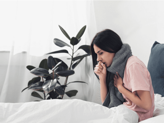 coughing in bed