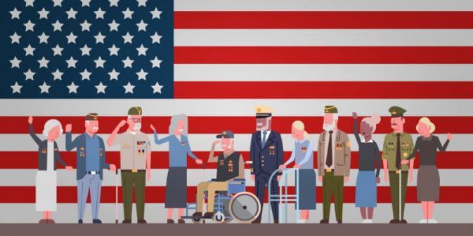 image of veterans and military spouses ready for retirement