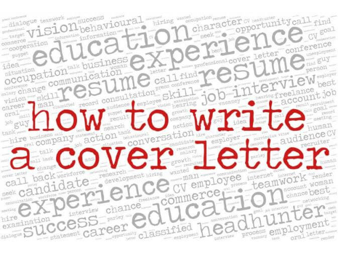 image with text 'how to write a cover letter'