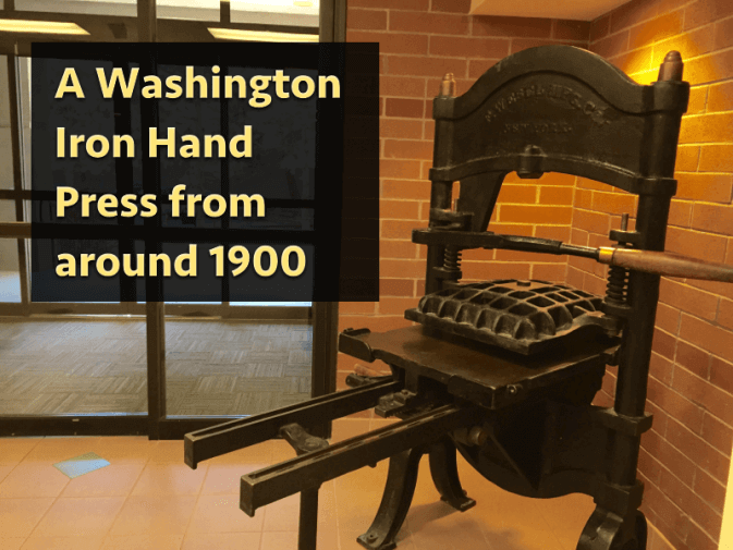 Early Printing Press 1900