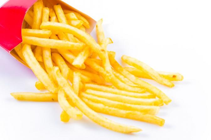 a picture of french fries to illustrate that "french" is lowercase