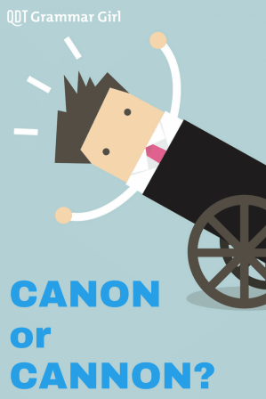 et pinterest-bilde som sier canon eller kanon?