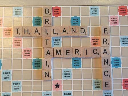 Scrabble France Thai Britain America