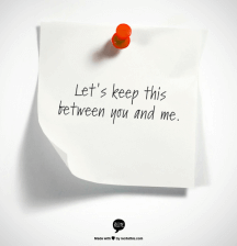 between you and me