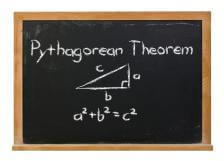 Pythagorean Theorem on Chalkboard