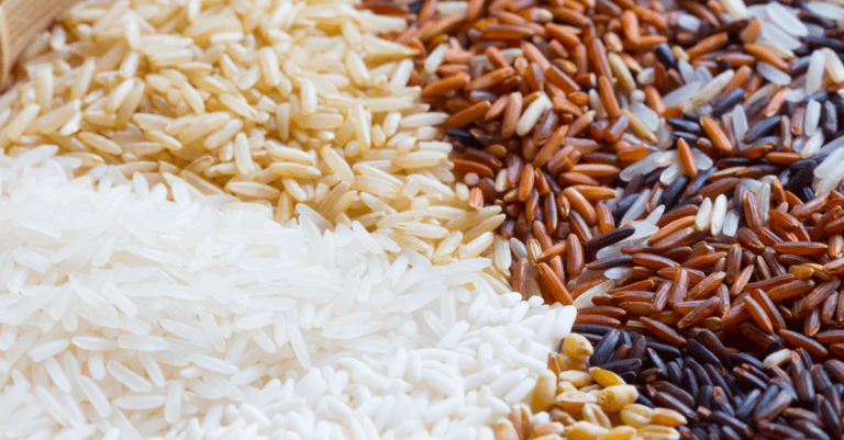 a mixture of different rice