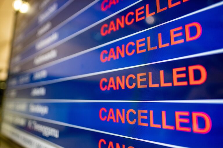 arrival and departure board at airport