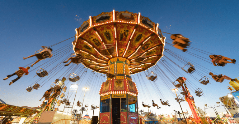 a spin ride at a fair or festival