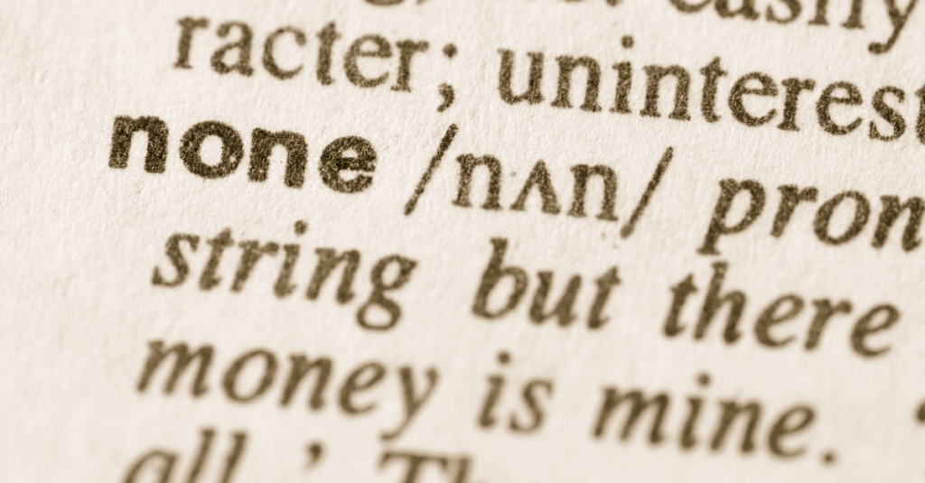 ‘None Is’ or ‘None Are’?