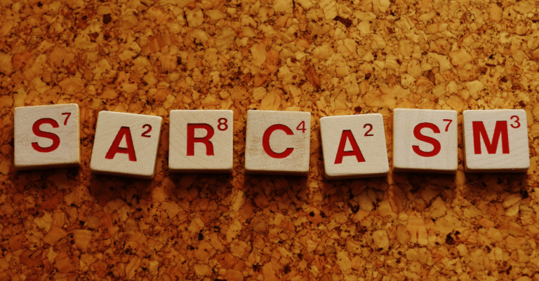 sarcasm spelled out using blocks